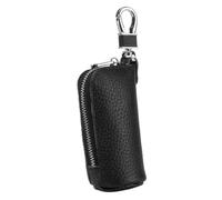 GALPADA 2pcs Key Fob Holder Leather Key Case Wallet Zippered Protector Soft Leather Buckle Convenient Portable for Everyday Use
