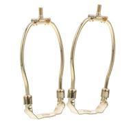 GALPADA 2pcs Lamp Shade Holder Harp with Harvard Frame Electroplated Golden Horn Bracket for Stable Light Diffusion Table and Floor Lamps