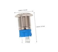GALPADA 2pcs Latching Push Button Switch with LED Ring Aluminum Alloy Momentary Car Modification Switch for Automotive Use Weatherproof Outdoor One Touch Power Control