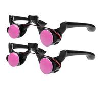 GALPADA 2Pcs LED Glowing Clown Glasses Halloween Party Eyeglasses Props Easy Wear Lightweight Novelty Eyewear for Adults and Comfortable Fit for Halloween Accessories and Festive