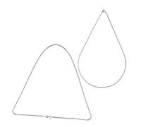 GALPADA 2pcs Light Luxury Sparkling Clavicle Necklaces for Women Silver Shiny Chains Delicate Lightweight Design Elegant Glitter Necklaces for Daily Wear and