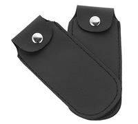 GALPADA 2pcs Lightweight Portable Harmonica Storage Holder Bags Made of Black Imitation Leather for 10-hole Blues Harmonica Protection and Easy Carrying