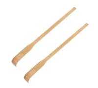 GALPADA 2pcs Long Bamboo Back Scratcher with Handle Portable Self-Massager for Elderly Adults Convenient Itch Relief Tool