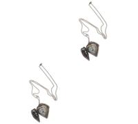 GALPADA 2pcs Men Women Heart Shape Hollow Dial Arabic Numeral Pocket Watch Chain for Everyday Use