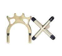 GALPADA 2pcs Metal Billiard Bridge Heads for Pool and Snooker Sticks with Copper Plating, Nonslip Design, and Detachable Cross-shape for Billiards Games and Game Room