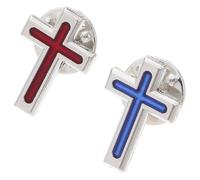 GALPADA 2pcs Metal Cross Brooch Pins for Men, Christian Lapel Pin Badge Set, Suitable for Suits and Holy Communion Party Accessories