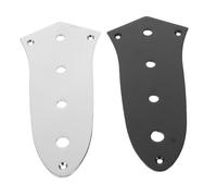 GALPADA 2pcs Metal Guitar Truss Rod Covers for Bass Electric Guitars Chrome Black Neck Adjustment Plates for Circuit Stability and Damage Prevention