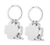 GALPADA 2pcs Metal Hollow Four Leaf Clover Pendants Unique Keychain Ornaments for Car and Bag DIY Craft Charms for Jewelry Making Lucky Clover Design