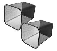 GALPADA 2pcs Metal Mesh Trash Can Hollow Out Waste Basket for Office Table Bedroom Bathroom Kitchen Use Sturdy Iron Wire Mesh Garbage Bin with Ventilation Small Square Design