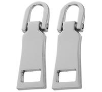 GALPADA 2pcs Metal Zipper Pull Replacement for Size 8 Zippers, Detachable Pull Tab with Solid Metal Construction, Universal Compatibility and Easy Replacement for Jackets and Coats