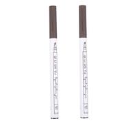 GALPADA 2pcs Microblading Eyebrow Pencil with Unique Fork Tip for Natural Eye Makeup Liquid Brow Pen in Chestnut Easy to Fill and Smudge Resistant for All Day Wear