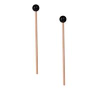 GALPADA 2pcs Mini Ethereal Wood Drum Mallets for Tongue Drum Xylophone, Small Size Percussion Sticks with Rubber Tips, Musical Instrument Accessory for Concert and Educational Use Assorted style