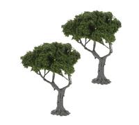 GALPADA 2pcs Miniature Model Trees for Sand Table Micro Landscape DIY Realistic Mini Scene Accessory Plants for Architectural Model Supplies Train Scenery Home and Office Decor