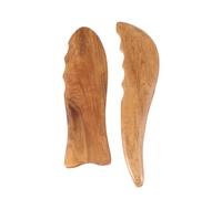 GALPADA 2Pcs Natural Wood Gua Sha Plates for Skin Care Portable Wooden Scraping Boards for Face Neck Shoulder Massage Safe Manual Therapy Tools Beneficial for Tense Muscle Relief