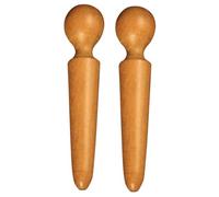 GALPADA 2pcs Natural Wood Trigger Point Massager Stick for Deep Tissue Muscle Relief and Skin Care Smooth Handheld Massage Tools for Neck Back Shoulder Legs Lightweight Therapy Aid for