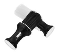 GALPADA 2pcs Neck Duster Barber Brush Set for Hairdressing and Barbering, White Plastic and Fiber Powder Brush with Stand-up Base, Gentle on Skin and Effective for Brushing off Hair