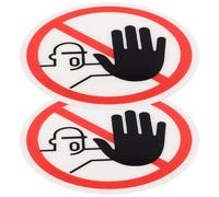 GALPADA 2pcs Not Touch Warning Sign Sticker Pvc Material with Pattern and Visible from Far for Indoor Smooth Surface Areas Safety