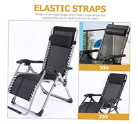 GALPADA 2pcs Outdoor Headrest Pillows for Folding Patio Lawn Recliners Ergonomic Neck Cushions for Comfortable Leisure Deck Chairs Black