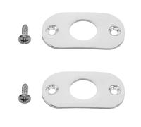 GALPADA 2pcs Oval Shaped Metal Output Jack Plate for Electric Guitar and Bass Guitar Optimizing Audio Signal Transmission and Reducing Wear for Instrument Audio Connection Repair