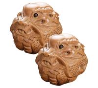 GALPADA 2Pcs Peach Wood Dragon Phoenix Hand Massage Balls Palm Hand Exercise Rolling Wooden Handballs for Relaxation