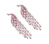 GALPADA 2pcs Peacock Brooch Metal Brooch Animal Pin with Rhinestone Crystals Elegant Design Wear Resistance Easy to Attach for Suits and Anniversaries