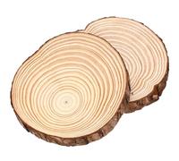 GALPADA 2pcs Pine Wood Rounds 18-20cm Diameter 2cm Thick Unfinished Wooden Circles for Crafts DIY, Natural Wood Slices Suitable for Woodland Decor and Centerpieces
