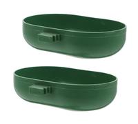 GALPADA 2pcs Plastic Bird Bath Basins for Birds and Finches with Hook Design, Safe and Environmental Protection Material, Suitable for Bathtub and Net Cages, Green Pet Bathing Accessories