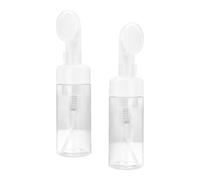 GALPADA 2pcs Plastic Foaming Bottle Brush Travel Sub Bottles 120ml Capacity Brush Head Design Foaming Liquids Dispensing for Shower Gel and Soap