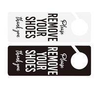 GALPADA 2pcs Please Remove Your Shoes Door Hanger Signs Pvc Material Funny Design Decorative Plaques for Home and Office Entryway Promote Respect and Versatile Use