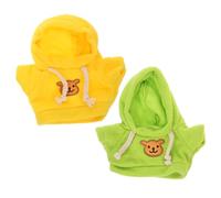 GALPADA 2Pcs Plush Bear Clothes DIY Bear Doll Hoodies for Stuffed Animal Dress Up Costumes Easy to Wash Accessories for Imagination and Playtime