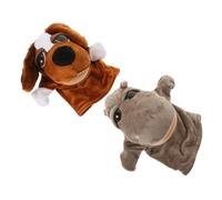 GALPADA 2pcs Plush Cartoon Animal Hand Puppets with Movable Mouths Soft Interactive Storytelling for Enhance Motor Skills and Communication Safe Gentle Material for Repeated Use