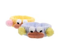 GALPADA 2pcs Plush Cartoon Hair Band for Women Cute Sausage Mouth Design Elastic Makeup Headband for Face Washing Skincare Spa Daily Use Gift for Friends and Family