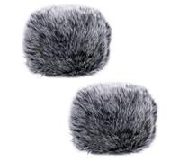 GALPADA 2Pcs Plush Microphone Covers Anti-splash Windproof Mic Sleeve for Ktv Singing Accessories High Density Noise Reduction Protection Practical and Soft Microphone Windscreens