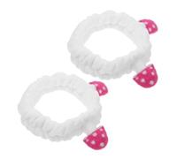 GALPADA 2pcs Plush Mushroom Headbands for Women Wide Soft Spa Hair Bands for Face Washing Bathing and Makeup Removal Comfortable Non Irritating Hair Accessories for Skincare and Shower Use