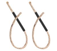 GALPADA 2pcs Portable Camping Fire Starter Rope Core with Aluminum Sleeve, Black Hemp Waxed Rope for Easy Use, for Outdoor Survival and Campfire Activities
