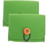 GALPADA 2pcs Portable Essential Oil Organizer Bag for Women with Non-Woven Fabric Material and Multi-Functional Design, Stylish Green Essential Oil Storage Pouch for Travel and Occasion
