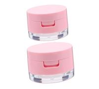 GALPADA 2pcs Portable Loose Powder Boxes Mirror Mini Travel Makeup Powder Cases 3g 5g Puff Containers Reusable Compact Storage for Travel
