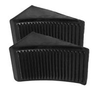 GALPADA 2pcs Portable Rubber Wheel Chocks Triangle Tire Stoppers Anti-slip Lightweight Trailer Motorcycle Car Parking Safety Blocks