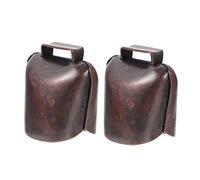 GALPADA 2pcs Practical Copper Grazing Bells Loud Jingling Bells for Farm Animals Decorative Hanging Ornament Cattle Herd