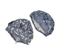 GALPADA 2pcs Printed Cotton Nurse Doctor Scrub Hats for Women Operating Caps with Star and Fish Patterns Breathable Sanitary Headwear for Medical Spa Chemo and Cleaning Use