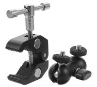 GALPADA 2pcs Professional Microphone Holder Clamps Black Stainless Steel Sturdy Reusable Easy to Maintain Super Strong Mic Supports for Convenient Studio and Stage Use