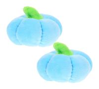 GALPADA 2pcs Pumpkin-shaped Plush Dog for Teeth Cleaning and Intelligence Enhancement, Squeaky Interactive Chew for Puppies and Dogs, Cute Cartoon Design, Blue Colour