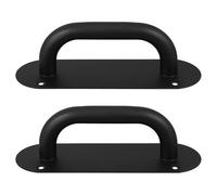 GALPADA 2pcs Push Pull Handle for Fire Door Stainless Steel Door Handle Short Hole Spacing 45mm Long Hole Spacing 128mm