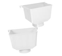 GALPADA 2pcs PVC Rainwater Downspout Adapter for Gutter Downspout, UV Resistant and Easy Installation, Suitable for Commercial Roofing and Roof Water Collection Systems