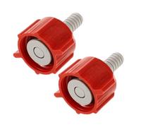 GALPADA 2pcs Red Sparkling Water Connector Adapter for Carbonated Water Machine, Plastic 3/8" Barb Fitting, Reusable Connector Suitable for Beverage Equipment in Restaurant Service