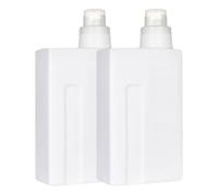 GALPADA 2pcs Refillable Laundry Detergent Bottles 1000ml White Pe Empty Containers Multipurpose Supplementary Care Agent for Home and Hotel Use