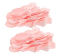 GALPADA 2pcs Removable Pink Flower Shoe Clips for Pumps and High Heels, Metal and Polyester Decorative Buckles with Adaptive Left Right Wear, Elegant Accessories for Wedding and Party