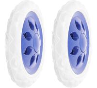 GALPADA 2pcs Replacement Wheels Trolley Accessories Heavy Duty Caster Wheels Blue Rubber Foam Stable Structure Design Easy Removal for Shopping Cart Transport