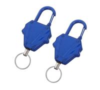 GALPADA 2pcs Retractable Keychain with Carabiner Clip Outdoor Hiking Badge Holder Extendable Lanyard for Secure Key and Id Access Versatile Mountaineering Key Ring for Camping Adventures
