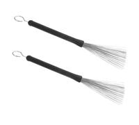 GALPADA 2Pcs Retractable Stainless Steel Drum Brushes Jazz Drum Wire Sticks for Enhanced Sound Quality and Optimal Performance Various Drums